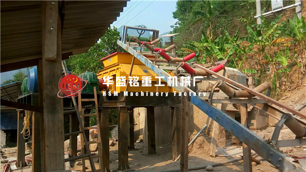 對輥制砂機現場圖